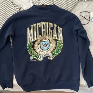 Vintage University of Michigan Crew Neck Sweatshirt